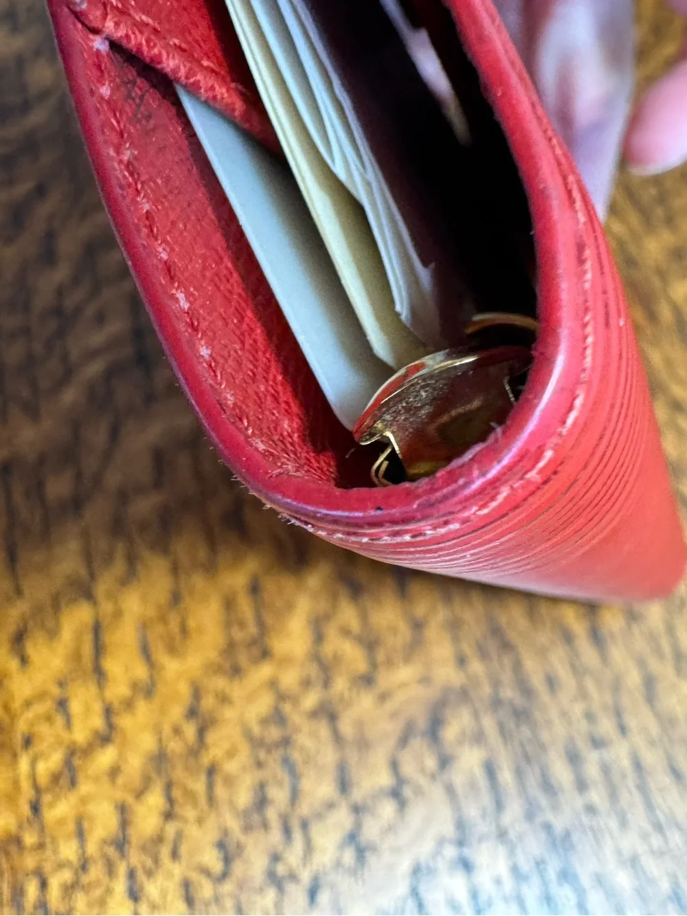 Louis Vuitton Red Epi Leather Agenda PM